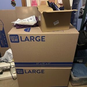 Scentsy Large Storage Boxes - Blue and Brown